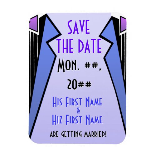 Bauhaus Tuxedo Save The Date Magnet Magnet