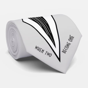 Bauhaus Tuxedo Wedding Personalized Tie