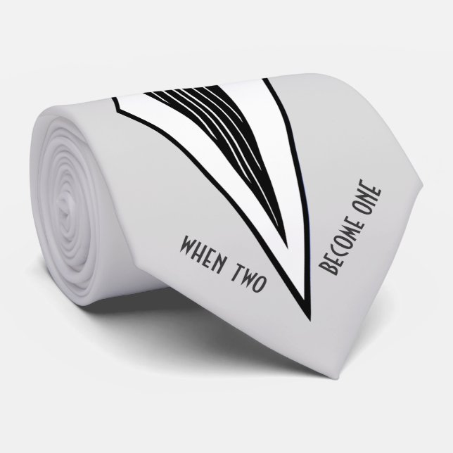 Bauhaus Tuxedo Wedding Personalized Tie (Rolled)