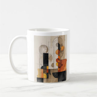 bauhaus watercolor abstract mug