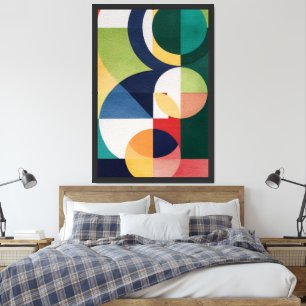  Bauhaus Watercolor - Geometric Green Poster