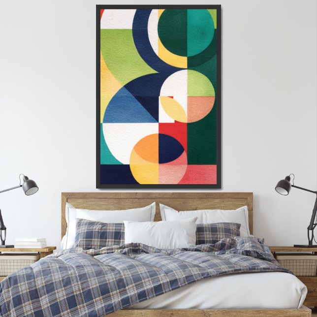  Bauhaus Watercolor - Geometric Green Poster (Bedroom)