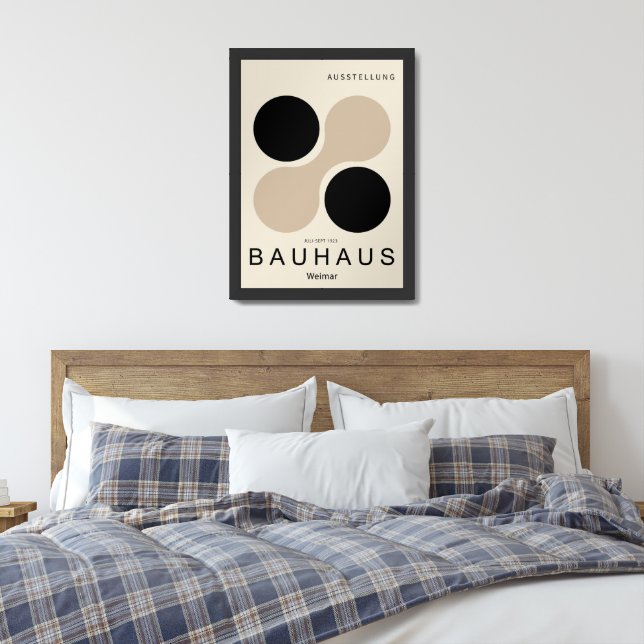Bauhaus Weimar Circle Art Print Beige Black (Bedroom)