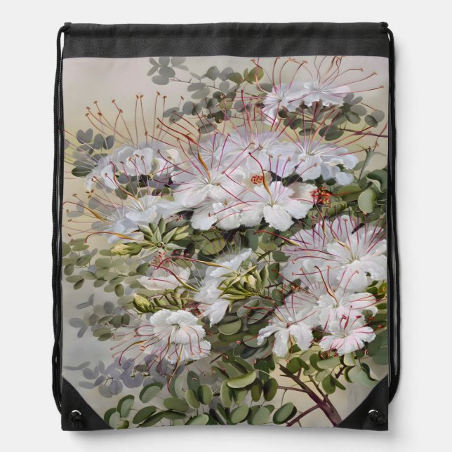Bauhinia Garden Drawing, Best Present Valentines Drawstring Bag (Front)