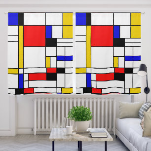 Bauhouse Mondrian Style Blackout Curtains