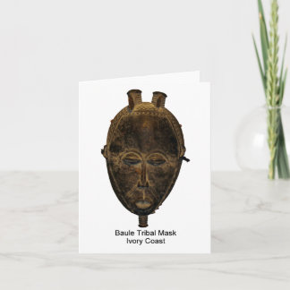 Baule Tribal Mask Note Card