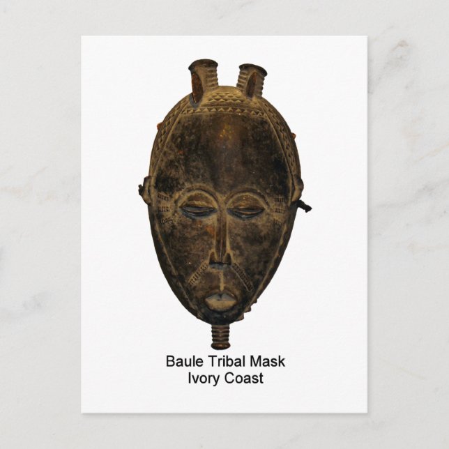 Baule Tribal Mask Postcard (Front)