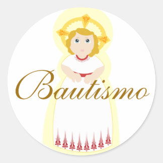"Bautismo" Sticker-Customize Classic Round Sticker