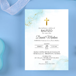 Bautizo Invitacion Minimalist Religious Baptism Invitation