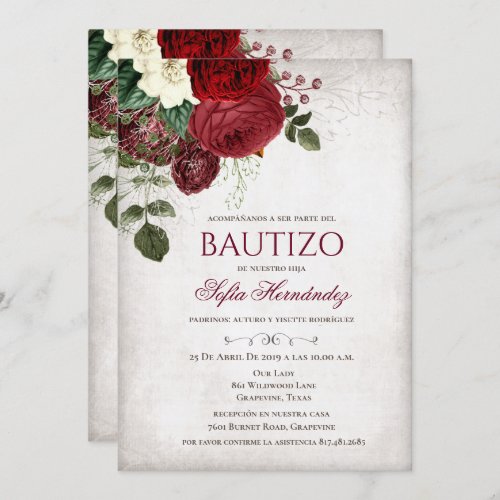 Bautizo Invitacione De bautizo Baptism Invitation