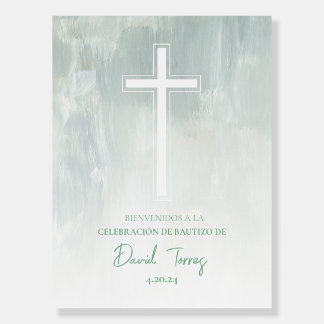 Bautizo Verde Welcome Sign Foam Board