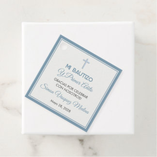 Bautizo y Primer Añito Baptism and First Birthday Favor Tags