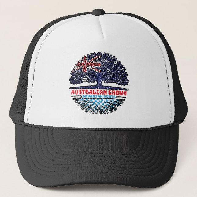 Bavaria Bavarian Australian Australia Tree Roots Trucker Hat (Front)