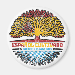 Bavaria Bavarian Spain Spanish Tree Roots Flag Magnet
