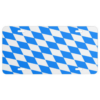 Bavaria Blue White Flag License Plate