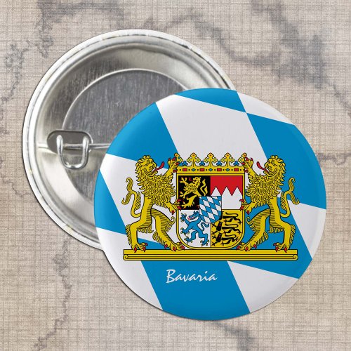 Bavaria button patriotic Bavarian Flag fashion Button