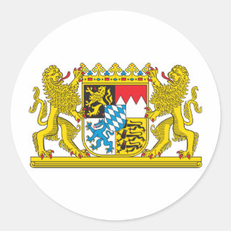 Bavaria coat of arms classic round sticker