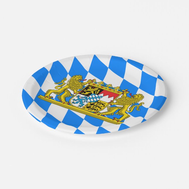 Bavaria Coat of arms Paper Plates (Angled)