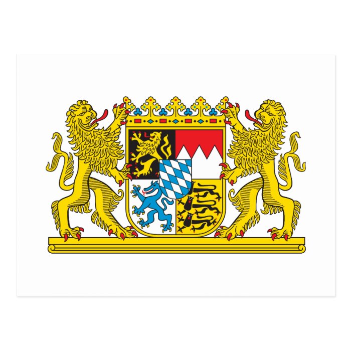 Bavaria coat of arms post cards