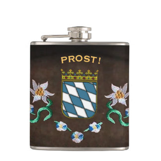 Bavaria Coat of Arms "Prost!" Hip Flask