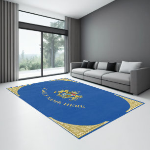 Bavaria Crest Personalized Family Name Oktoberfest Rug
