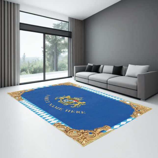 Bavaria Crest Personalized Family Name Oktoberfest Rug (Insitu (Indoor 3))