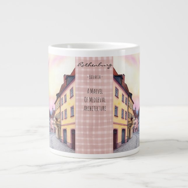 Bavaria Germany, A Marvel of Medieval Architecture Giant Coffee Mug (Front)