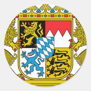 Bavaria (Germany) Coat of Arms Classic Round Sticker