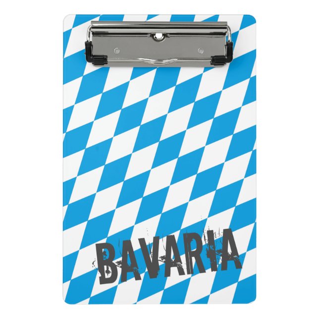 Bavaria Germany Diamond Flag Design Mini Clipboard (Front)