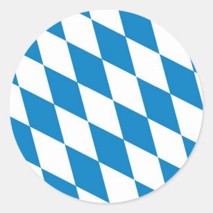 bavaria germany land flag classic round sticker