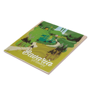 Bavaria Germany landscape travel print Ceramic Tile