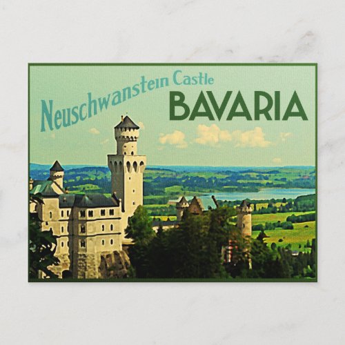 Bavaria Germany Neuschwanstein Castle Postcard