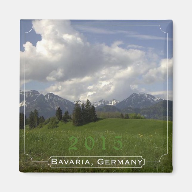 Bavaria Germany Souvenir Magnet Change Year (Front)