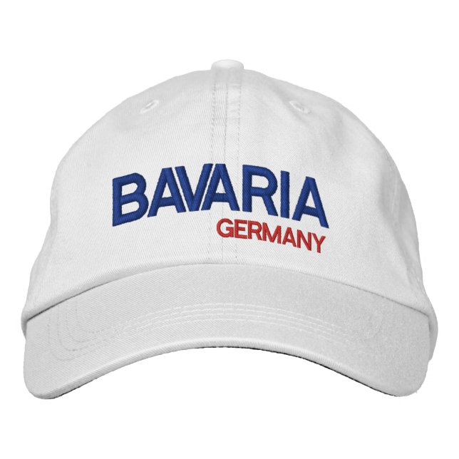 Bavaria* Germany White Baseball Cap (Front)