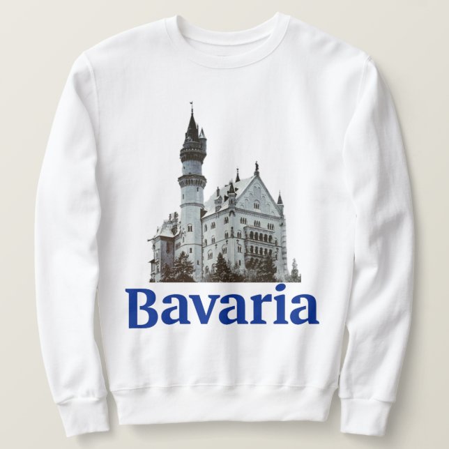 Bavaria, King Ludwig's Neuschwanstein Castle  Sweatshirt (Design Front)