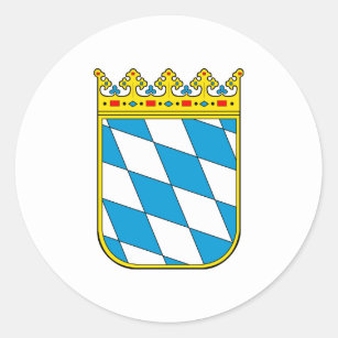 Bavaria lesser coat of arms classic round sticker