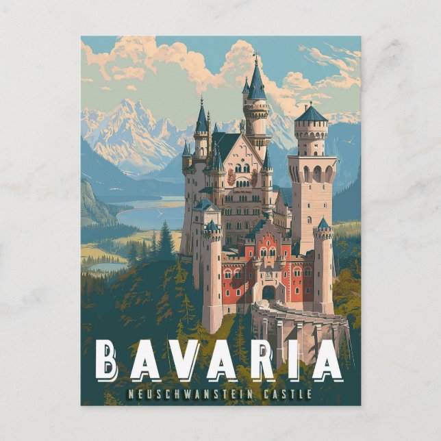 Bavaria: Neuschwanstein Castle  Postcard (Front)