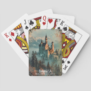 Bavaria Neuschwanstein Castle Vintage Poker Cards
