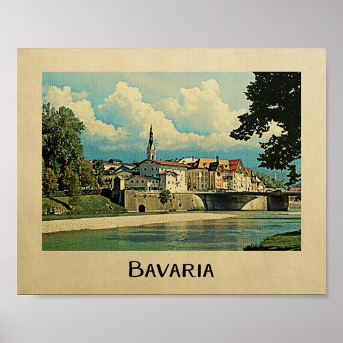 Bavaria Poster Vintage Travel Germany Bad Tolz