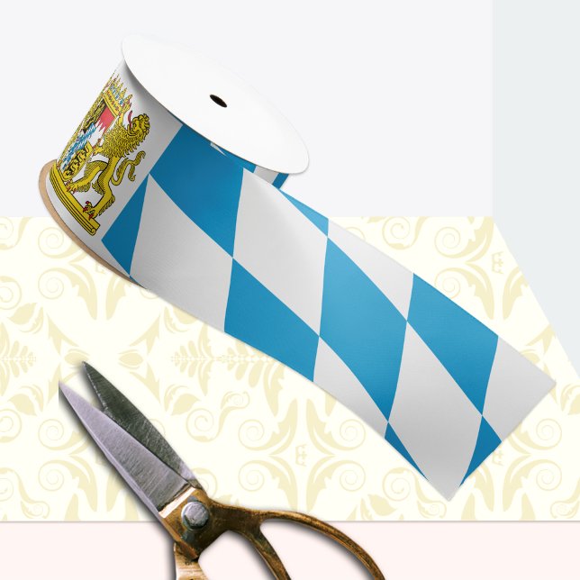 Bavaria Ribbon, Emblem, patriotic, Bavarian Flag Satin Ribbon (Creator Uploaded)