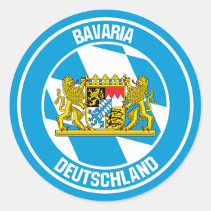 Bavaria Round Emblem Classic Round Sticker