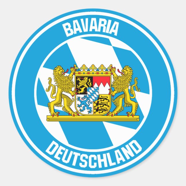 Bavaria Round Emblem Classic Round Sticker (Front)