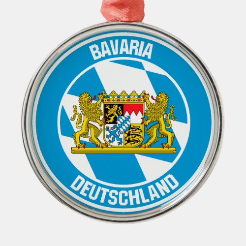 Bavaria Round Emblem Metal Ornament
