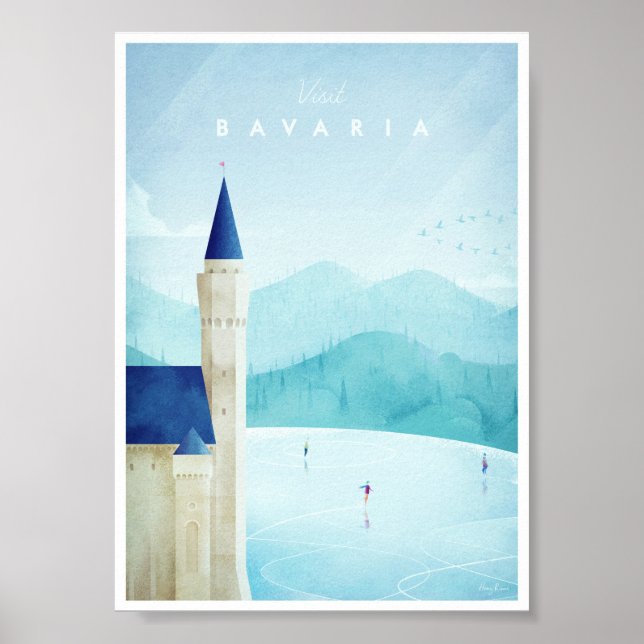 Bavaria Vintage Travel Poster (Front)