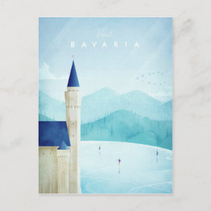 Bavaria Vintage Travel Poster - Art Postcard