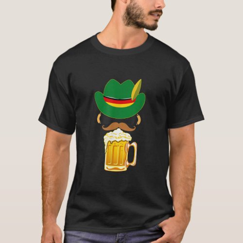 Bavarian Alpine Hat Funny German Beer Drinking T_Shirt