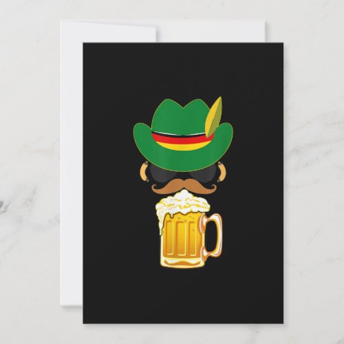 Bavarian Alpine Hat Funny German Beer Drinking Thank You Card