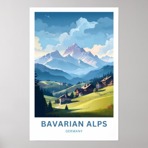 Bavarian Alps Germany Travel Print