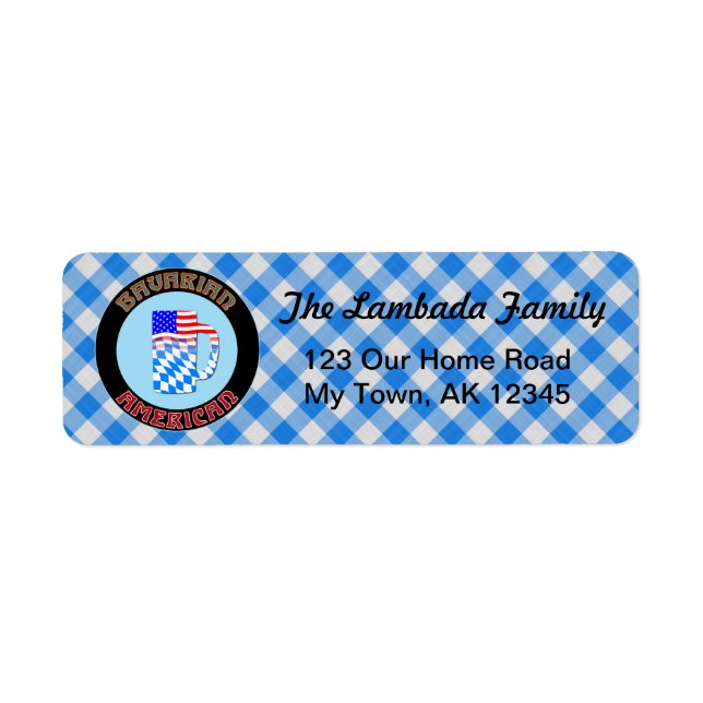 Bavarian American Beer Stein Address Labels (Front)