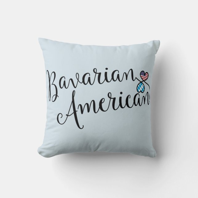 Bavarian American Entwined Hearts Throw Cushion (Front)